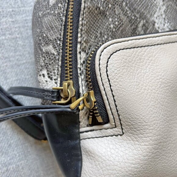 Fossil Felicity Faux Leather Backpack Python Snake print - Picture 3 of 12